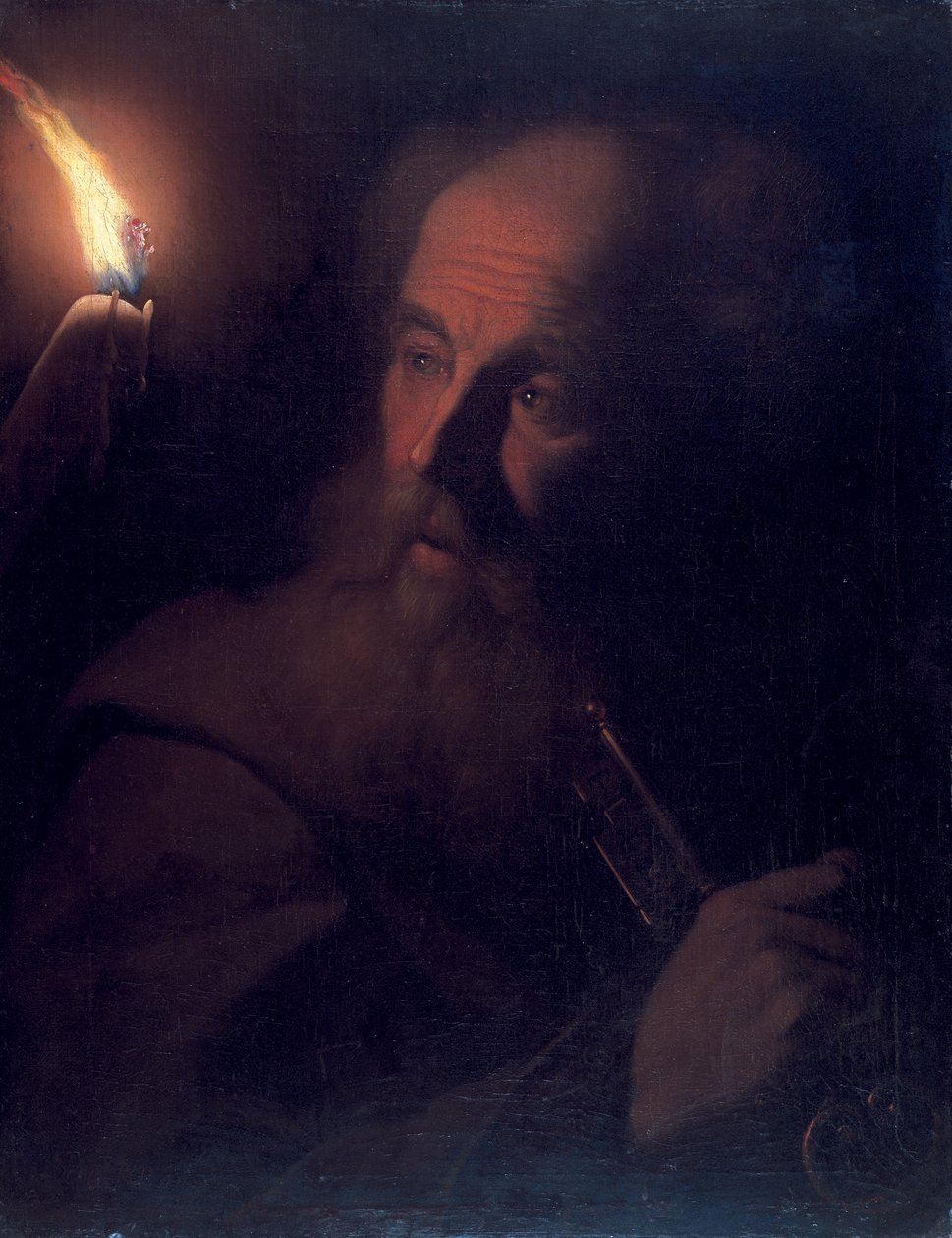 St Peter vid levande ljus, c.1700-06 av Godfried Schalcken