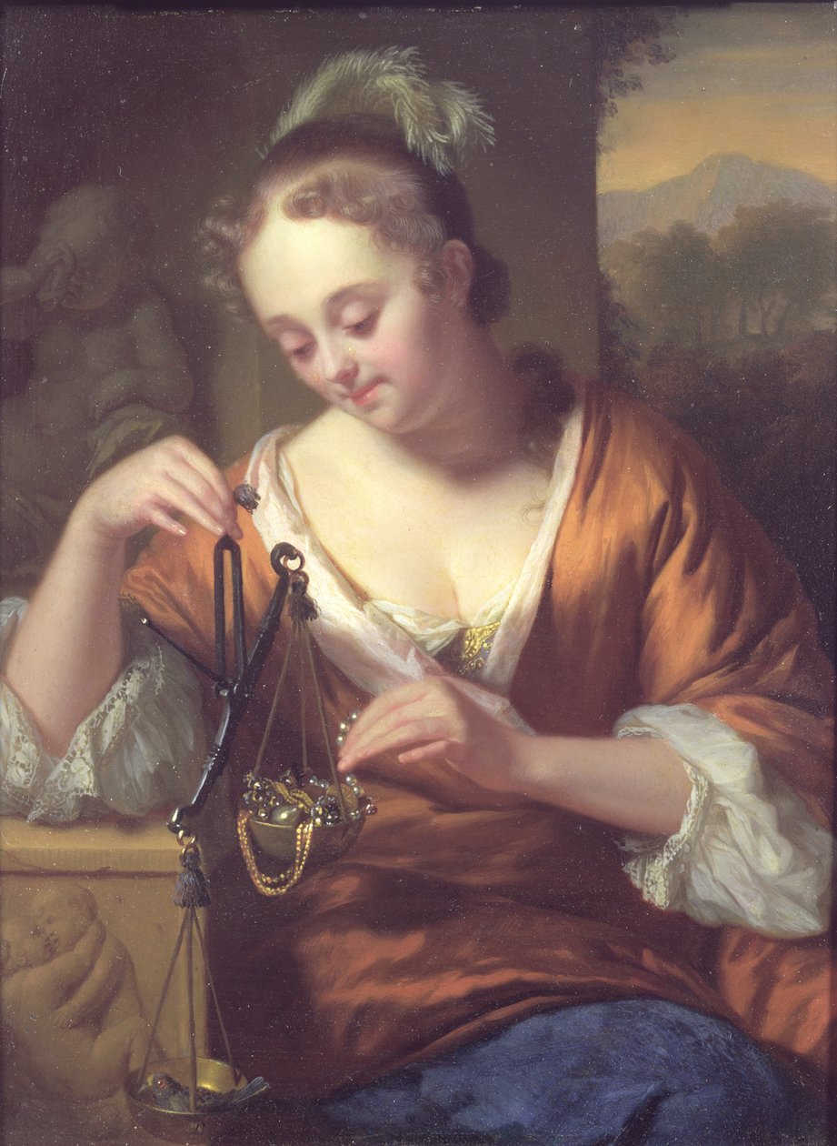 Allegory of Virtues and Riches, c.1667 (olja på koppar) av Godfried Schalcken