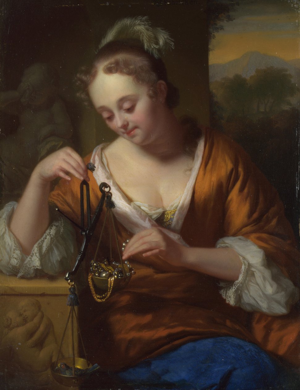 Allegory of Virtue and Riches, ca. 1665-1667 av Godfried Cornelisz Schalcken