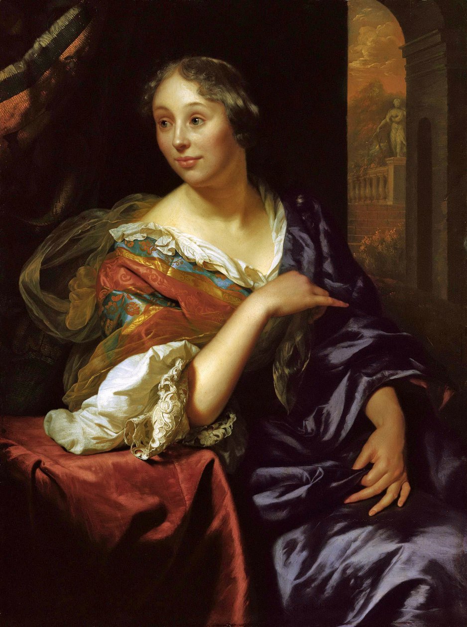 Porträtt av Françoise van Diemen, 1679. av Godfried Cornelisz Schalcken