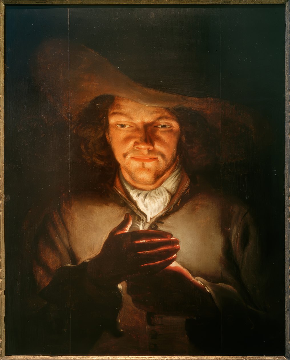 En man med ett ljus av Godfried Schalcken