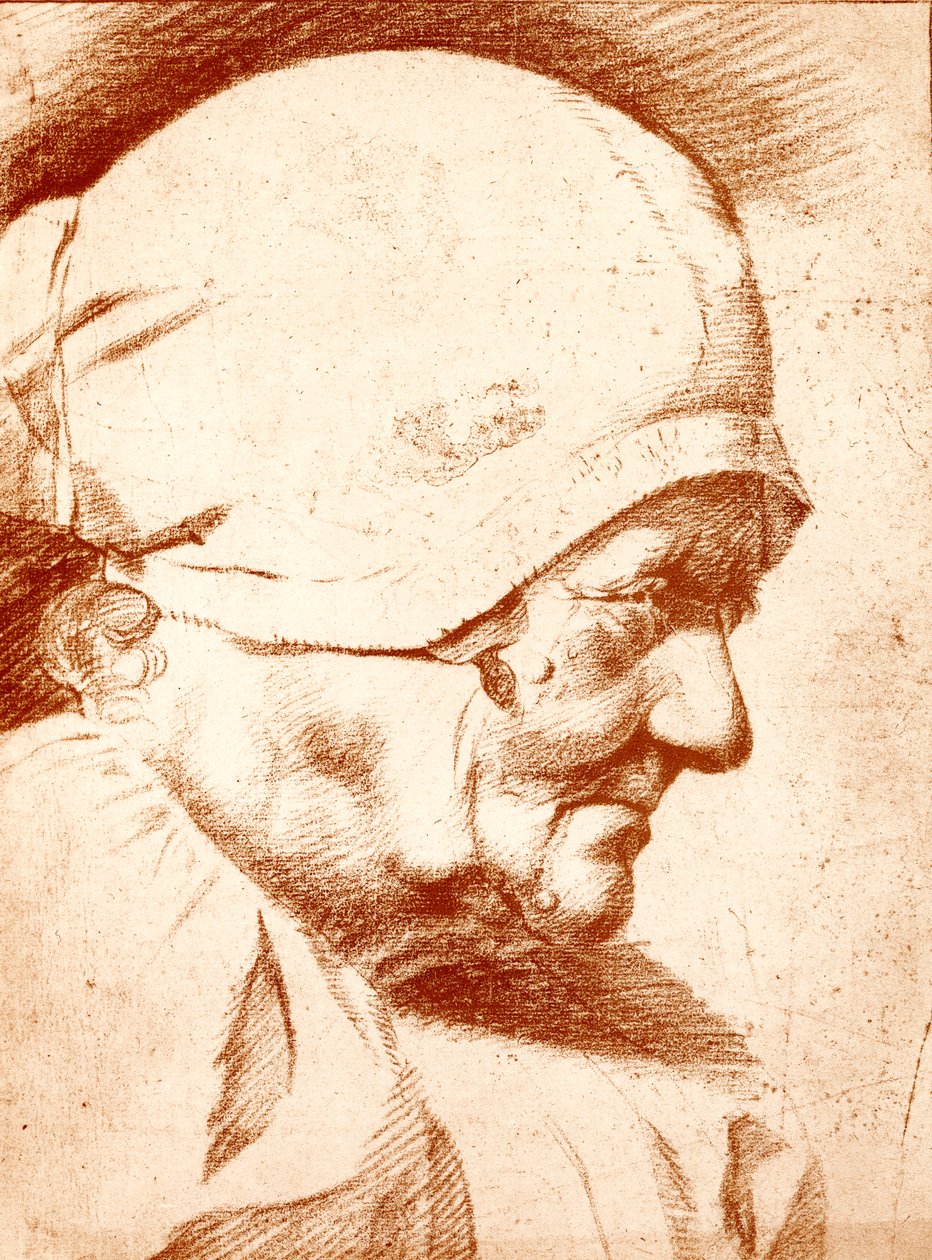 Huvudet av en gammal kvinna av Godfried Schalcken