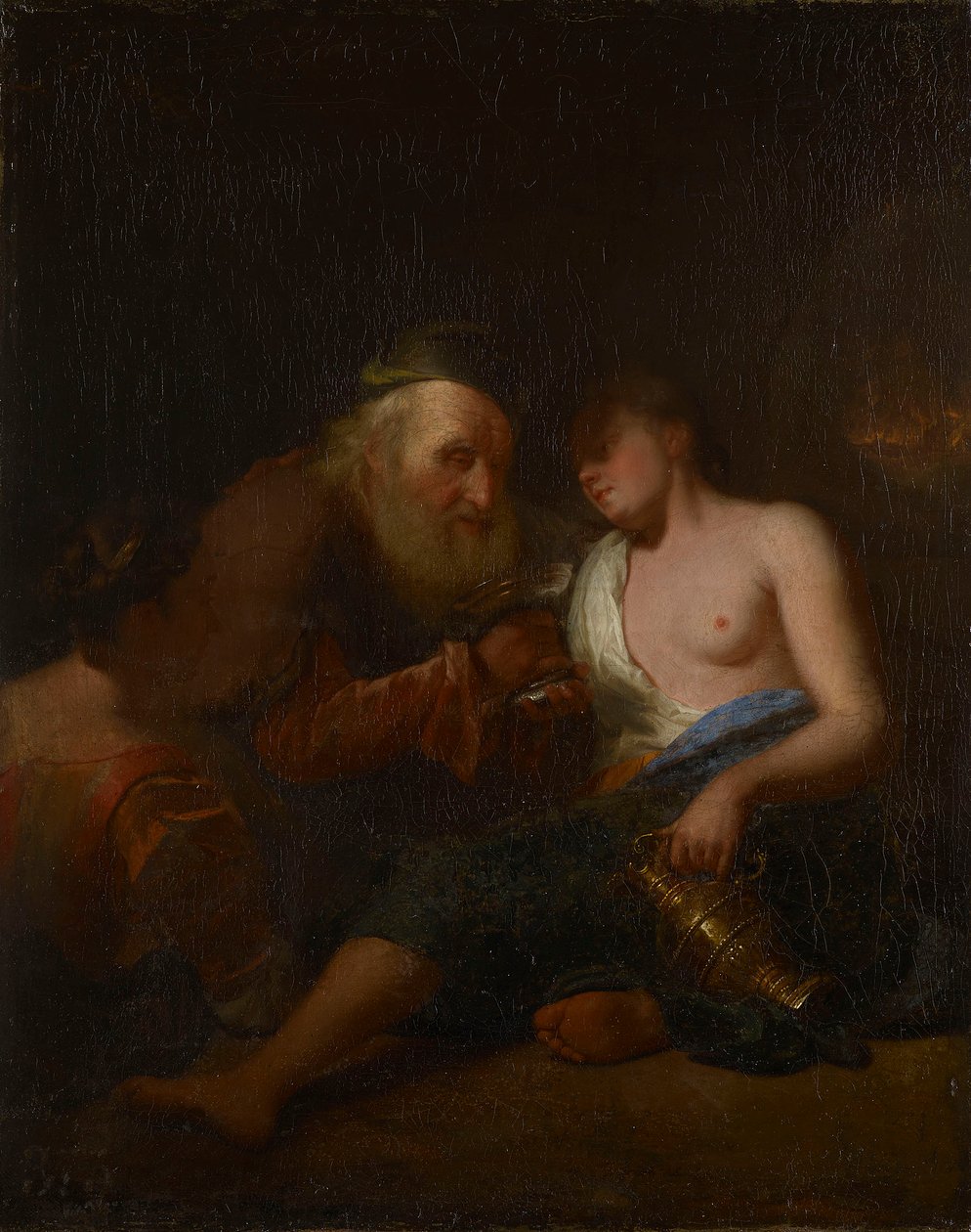 Lot och hans döttrar av Godfried Schalcken