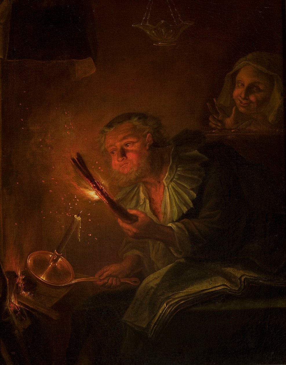 Man med en fackla av Godfried Schalcken