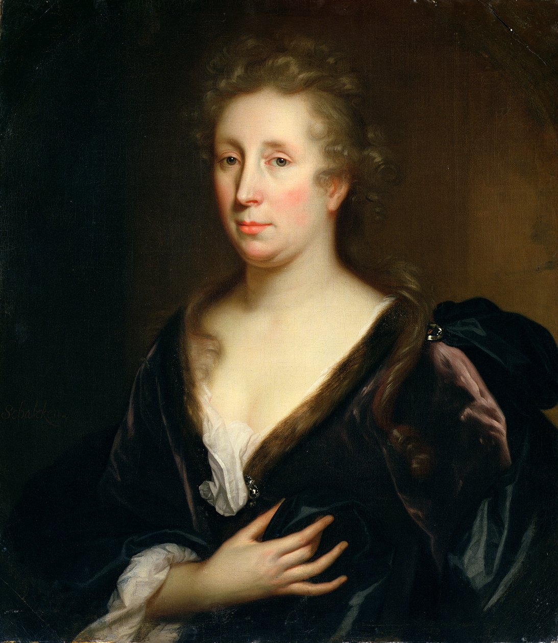 Porträtt av konstnären Rachel Ruysch av Godfried Schalcken