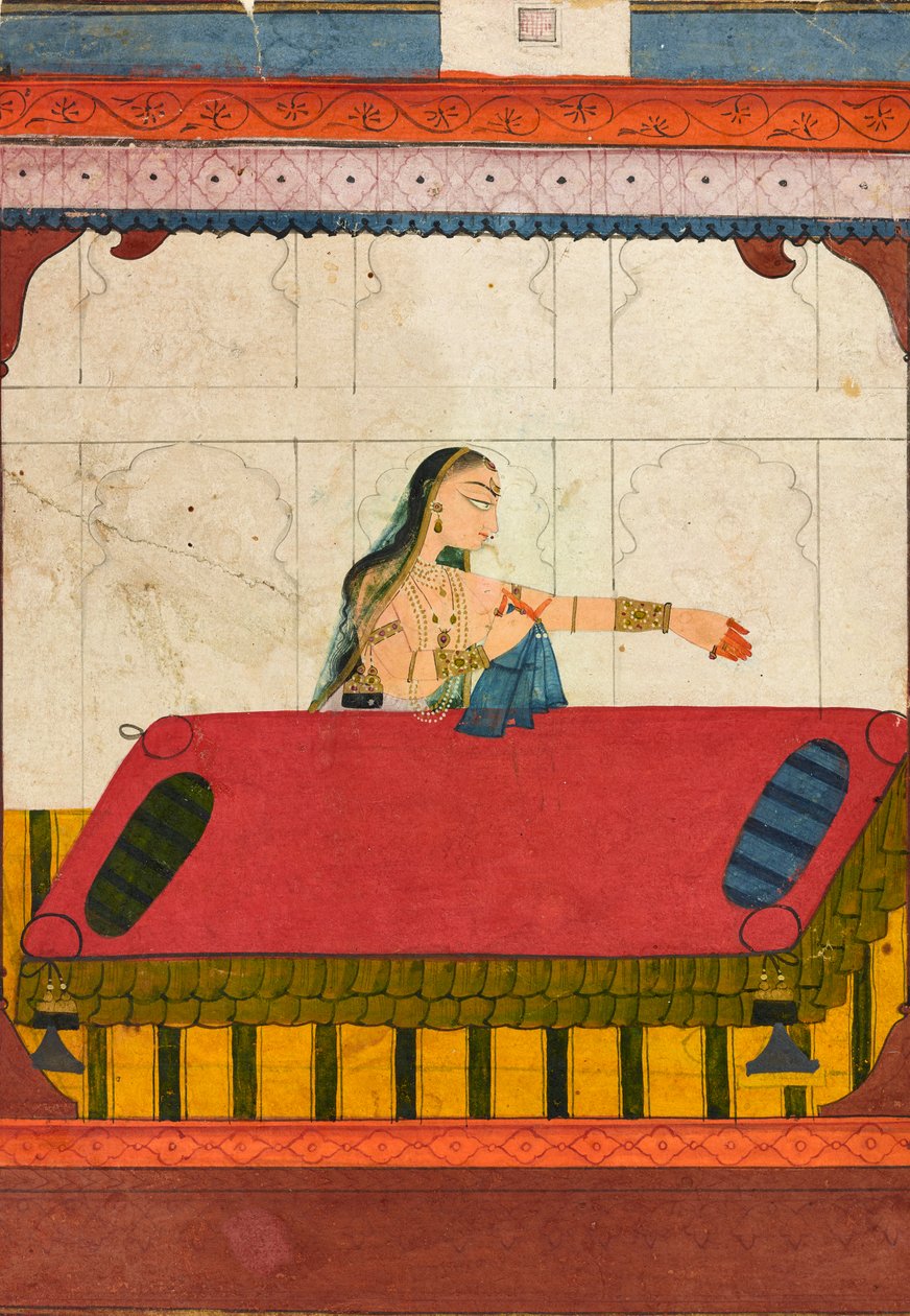 En övergiven älskare, fragment från en Rasamanjari, ca. 1710-ca. 1715. av Golu