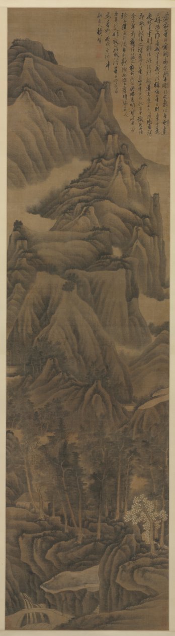 Landskap i stil med Dong Yuan och Juran, ca. 1650. av Gong Xian