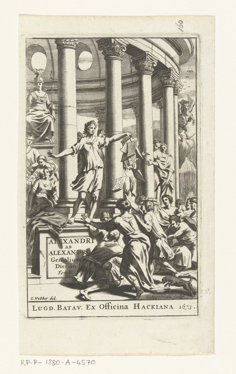 Titelsida för Alexander ab Alexander, Genialium dierum, deel 2, 1673 av Gonsales Appelmans (attributed to)