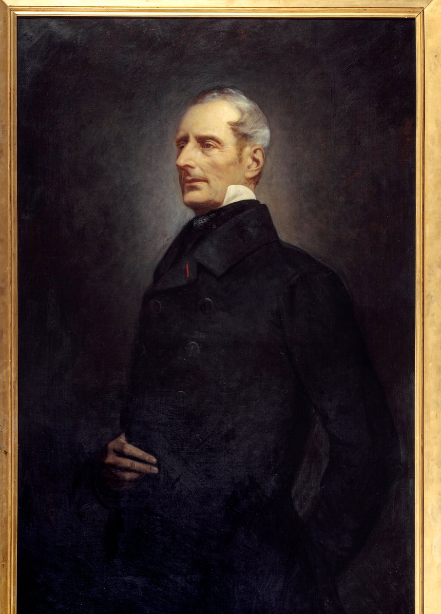 Porträtt av Alphonse de Lamartine (1790 -1869) poet och politiker. Målning av Gonzague Privat (1843 -?) av Gonzague Privat
