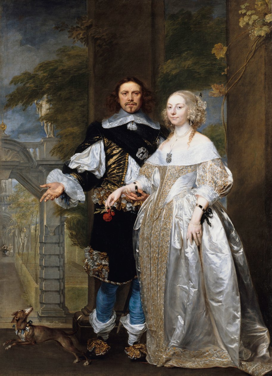 Portrait of a Married Couple in the Park av Gonzales Coques