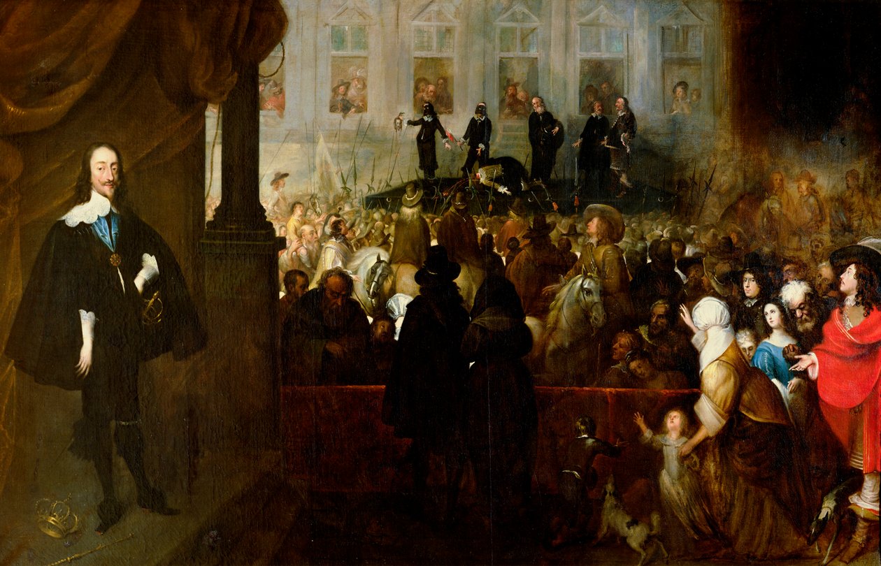 Avrättning av Charles I (1600-49) i Whitehall den 30 januari 1649 av Gonzales Coques