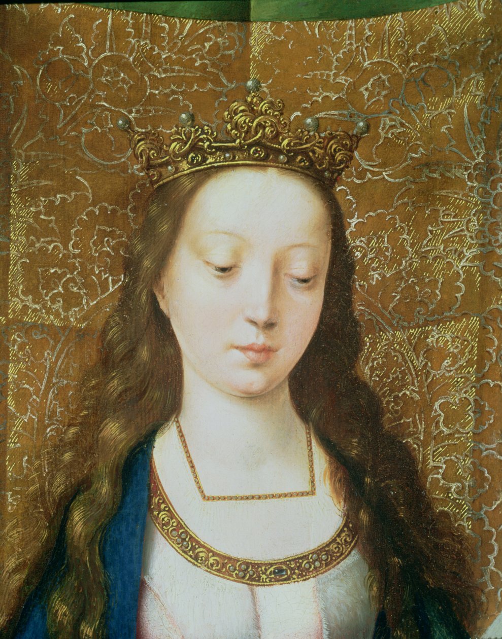 St. Catherine na Wanafalsafa, maelezo ya mkuu wa St. Catherine (maelezo ya 80755)swed av Goossen van der Weyden