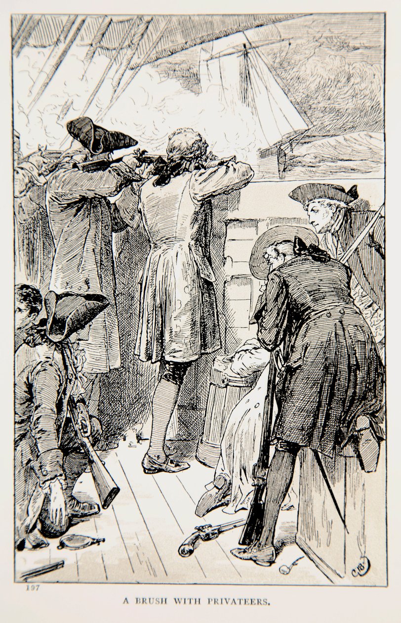 En pensel med Privateers, en illustration från 