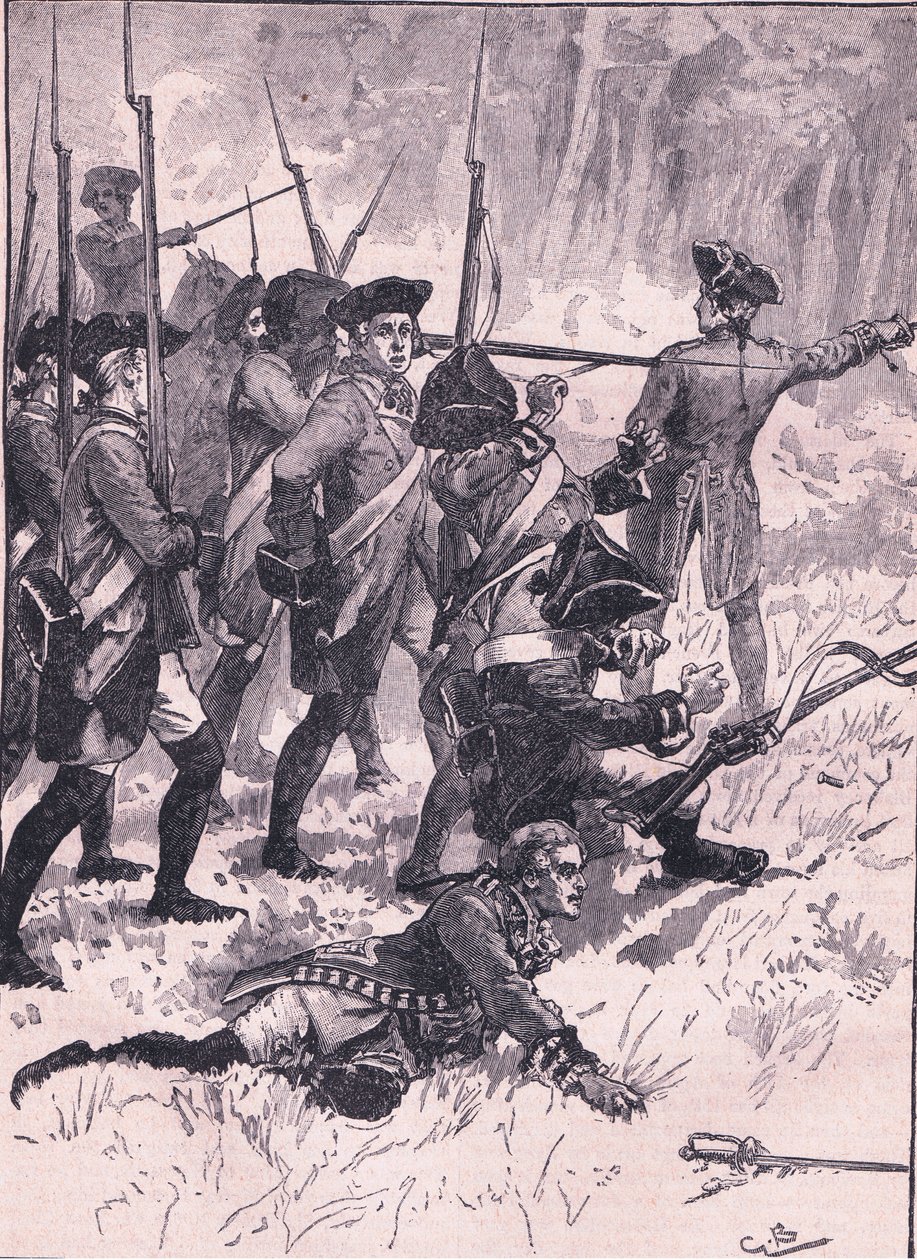 General Braddocks nederlag i det indiska bakhållet AD 1755 av Gordon Frederick Browne