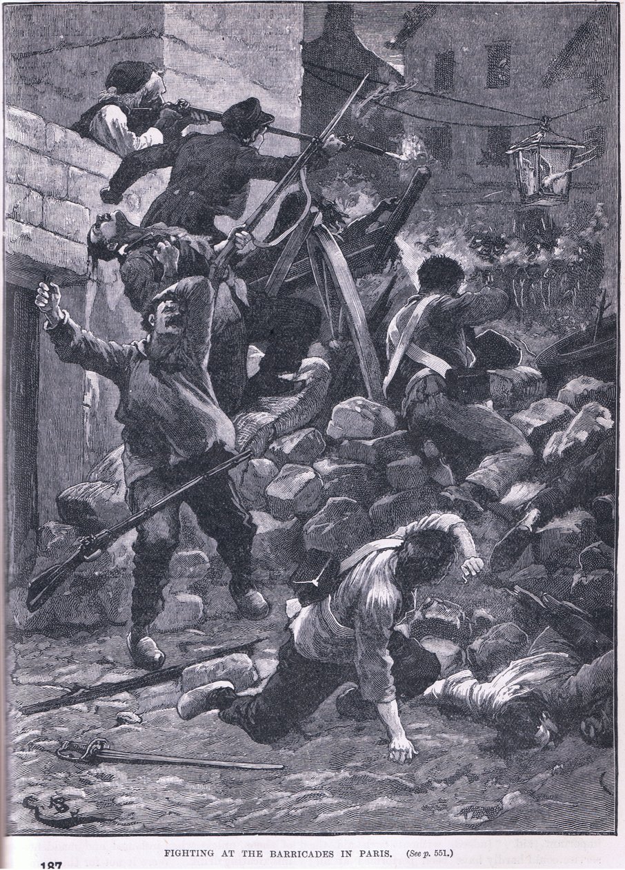 Strider vid barrikaden AD 1847 av Gordon Frederick Browne
