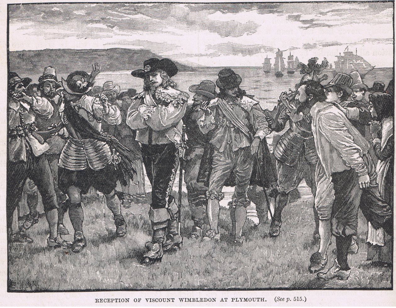 Mottagning av Viscount Wimbledon i Plymouth 1626 av Gordon Frederick Browne