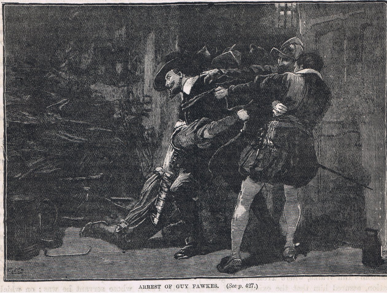 Anhållandet av Guy Fawkes 1605 av Gordon Frederick Browne