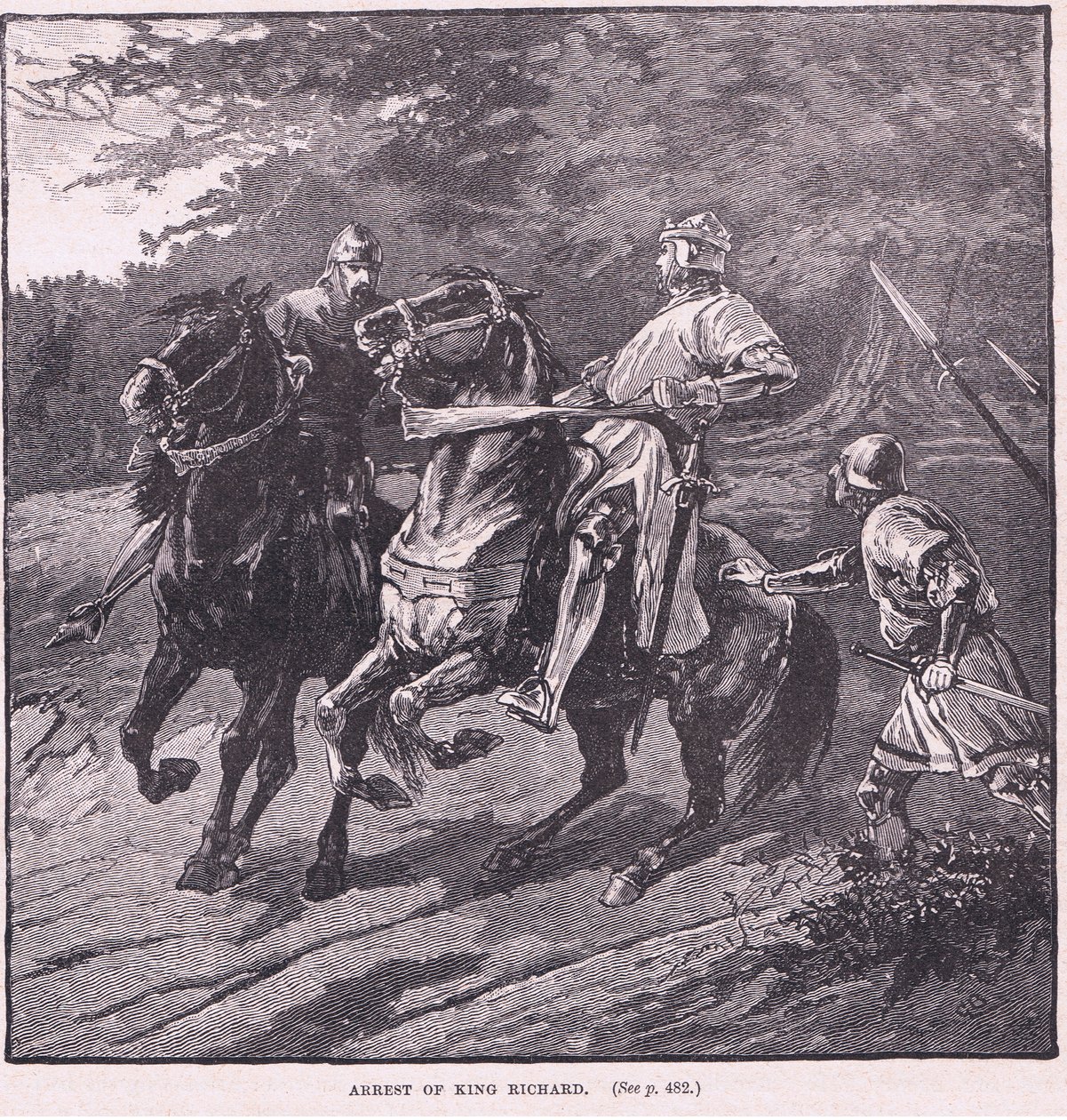Gripandet av kung Richard AD 1339 av Gordon Frederick Browne