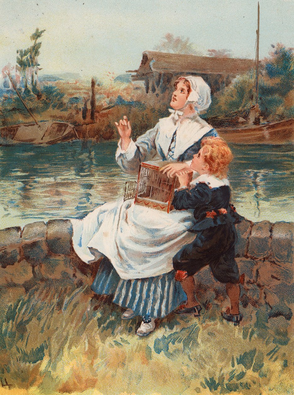 Liberty (färglitografi) av Gordon Frederick (after) Browne