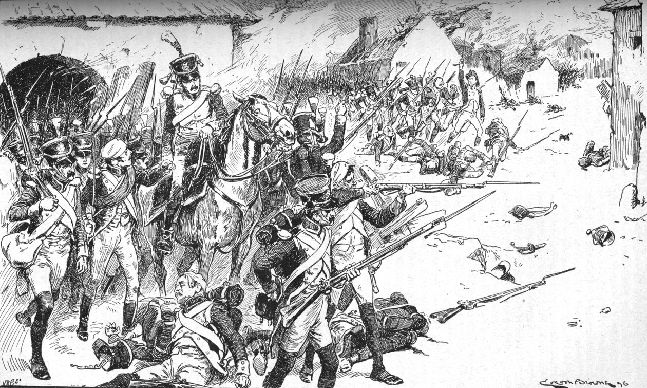 Kolumn efter kolumn tvingade sig in i byn, bara för att kastas tillbaka, 1896, 1902 av Gordon Frederick Browne