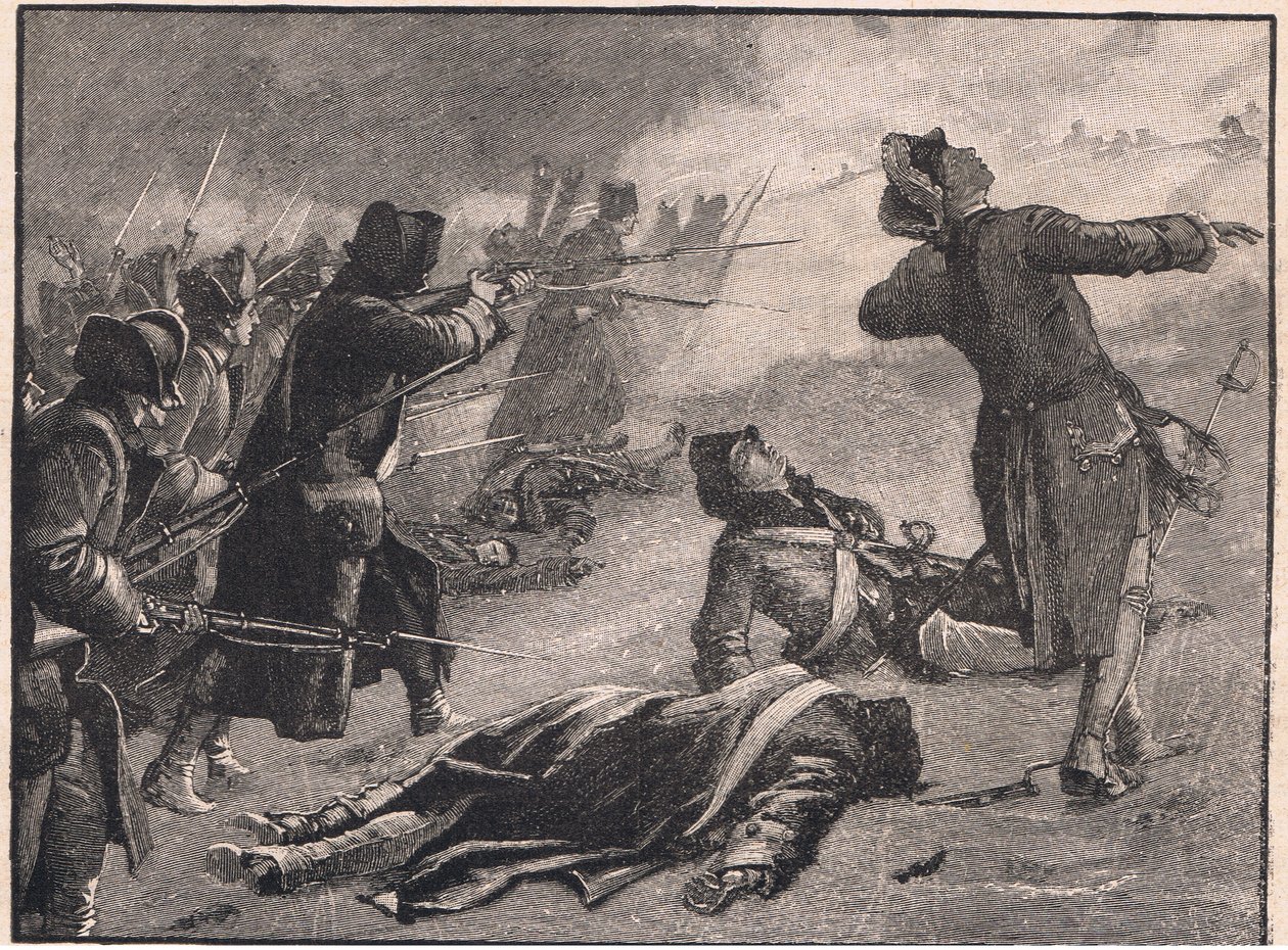 Montgomerys anfall på den låga staden, Quebec AD 1775 av Gordon Frederick Browne
