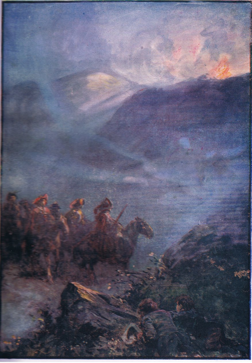 The War path of the Doones, från Lorna Doone pub.by W & R Chambers Ltd, 1921 av Gordon Frederick Browne