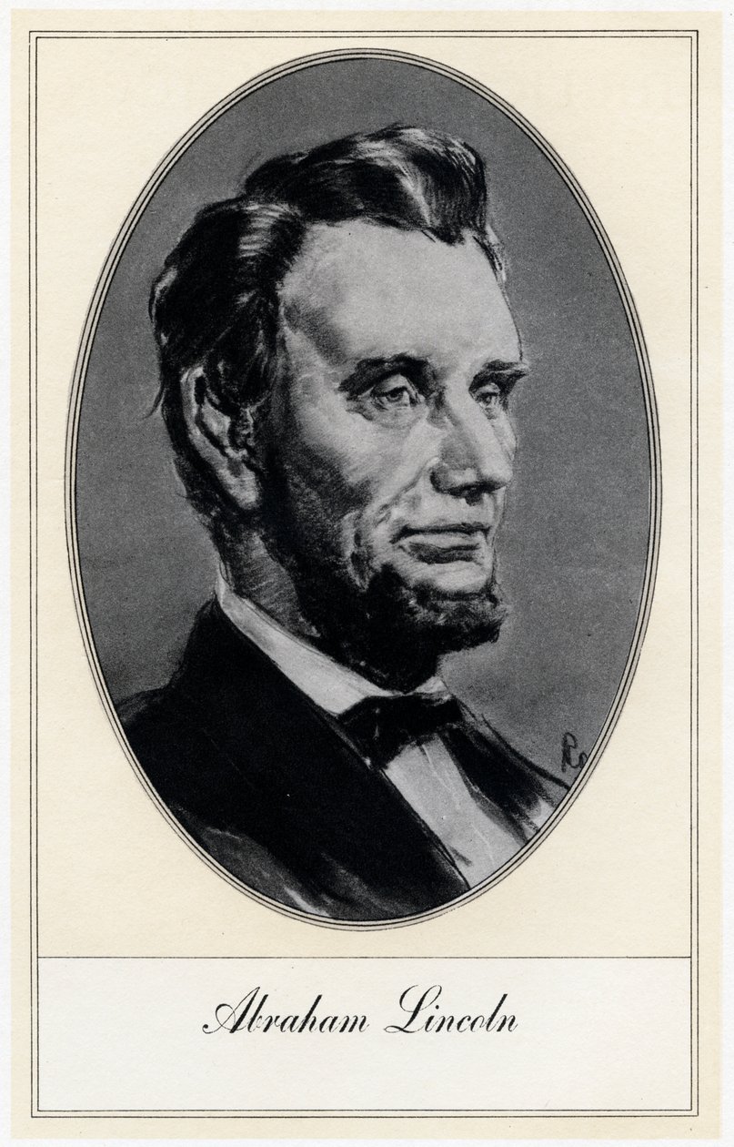Abraham Lincoln, USA:s 16:e president, tidigt 1900-tal av Gordon Ross