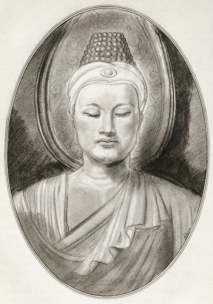 Gautama Buddha, aka Siddhartha Gautama, från Living Biography of Religious Leaders av Gordon Ross