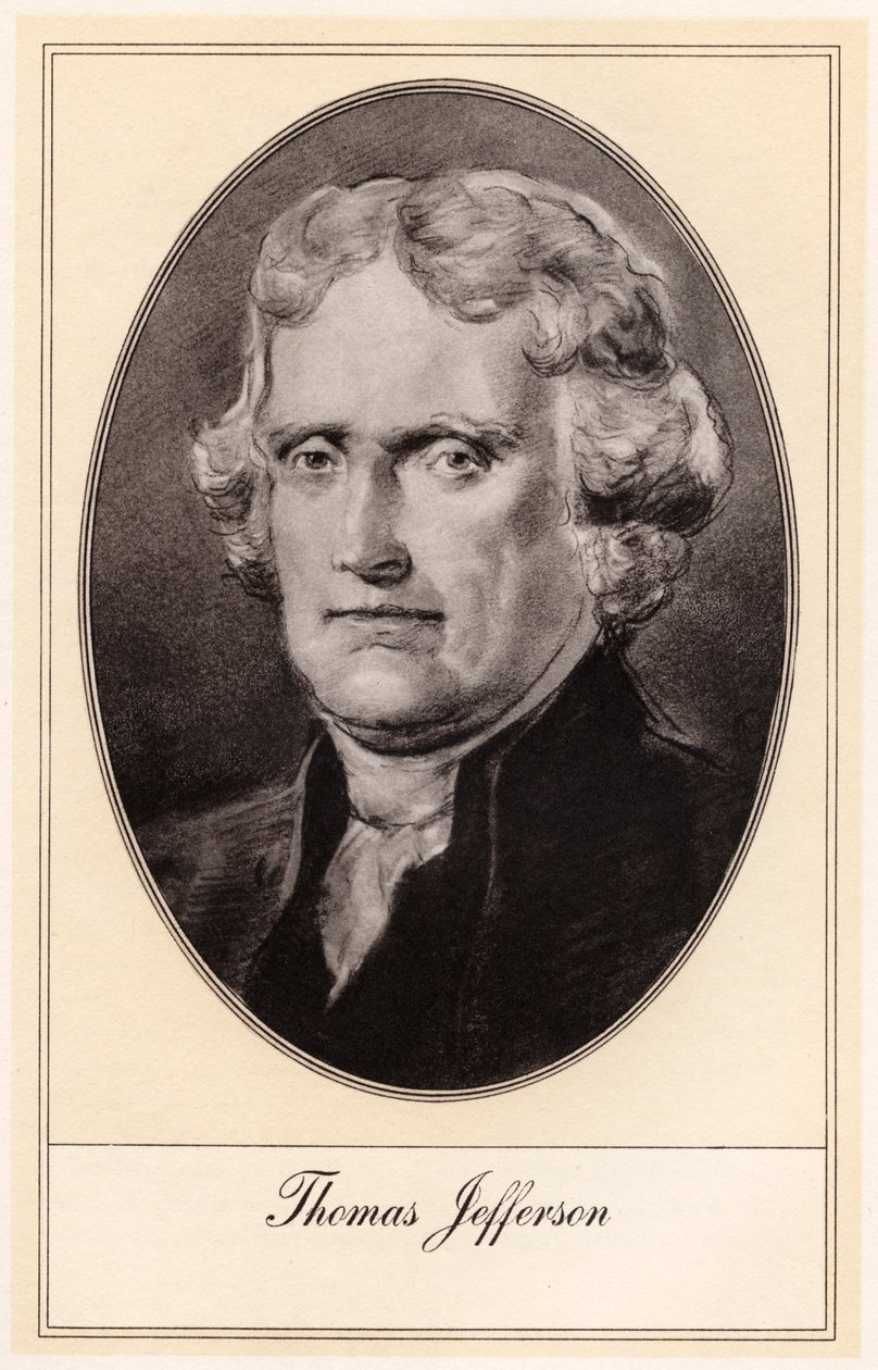 Thomas Jefferson, USA:s tredje president, tidigt 1900-tal av Gordon Ross