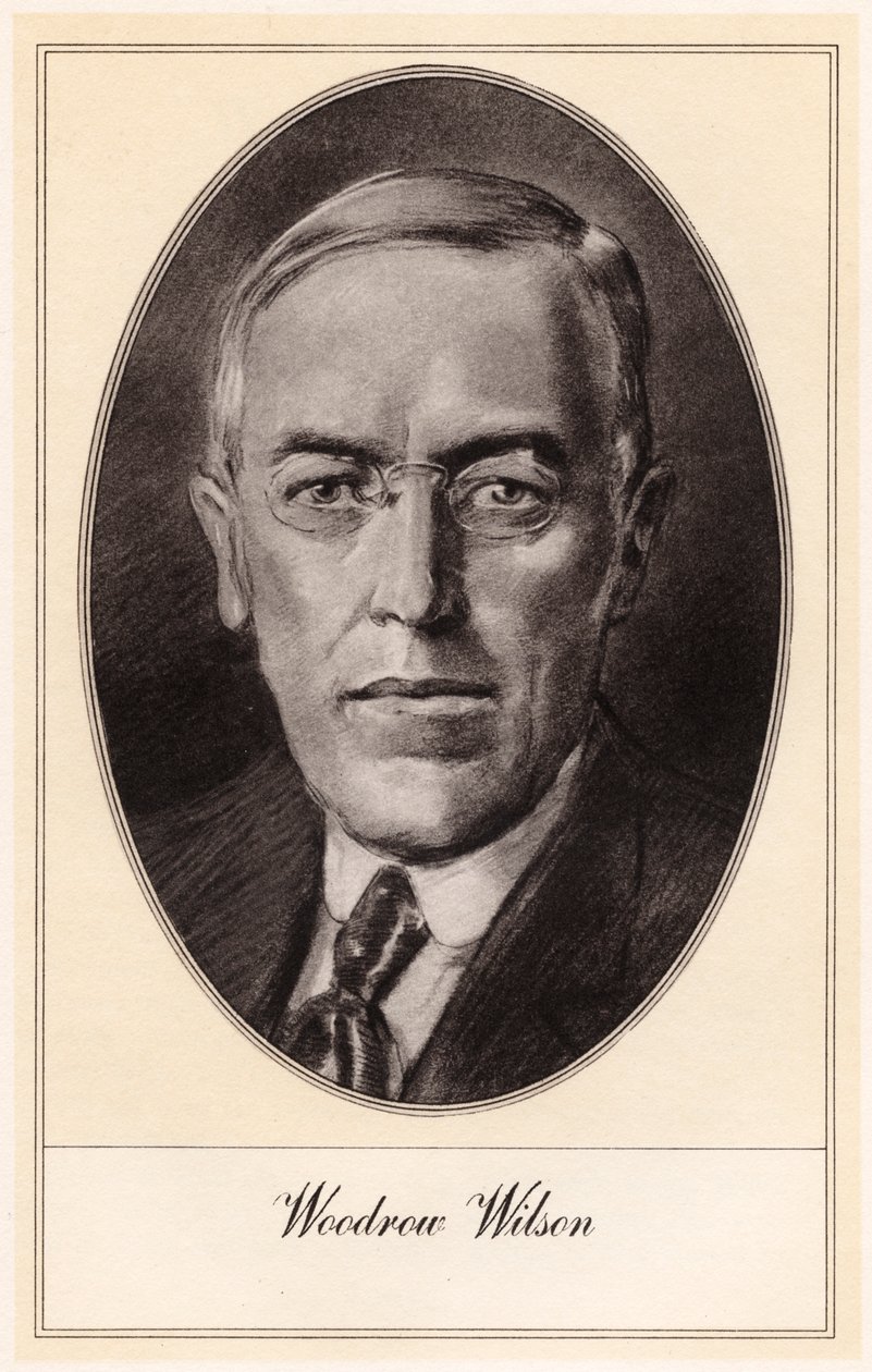 Woodrow Wilson, USA:s 28:e president, tidigt 1900-tal av Gordon Ross
