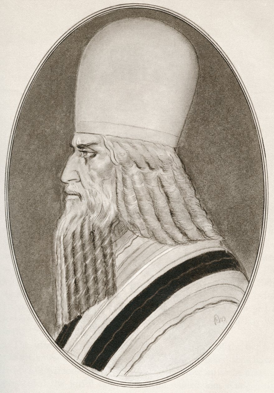 Zoroaster, aka Zarathustra, Zarathushtra Spitama eller Ashu Zarathushtra, från Living Biography of Religious Leaders av Gordon Ross