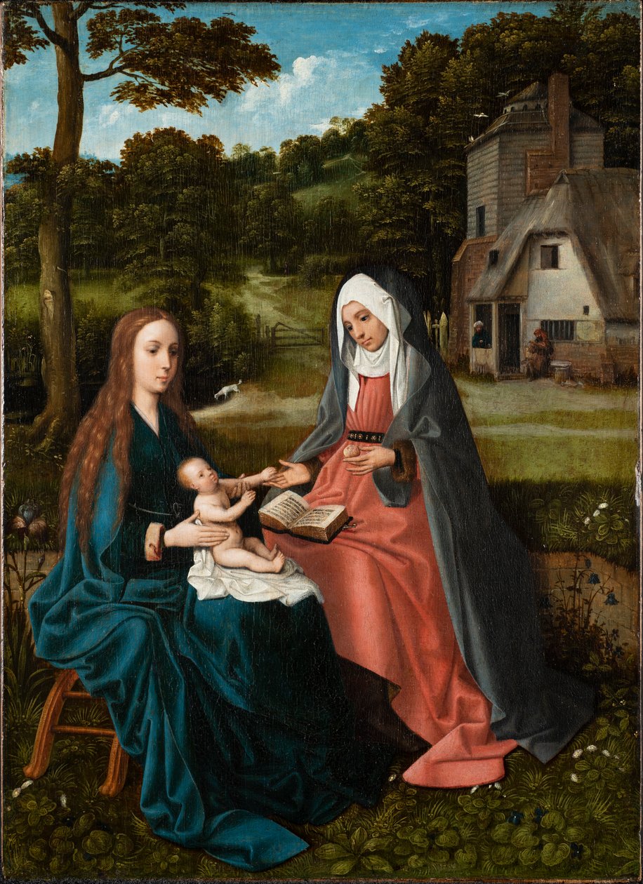 Madonna med barn och S:ta Anna. av Goswin van der Weyden