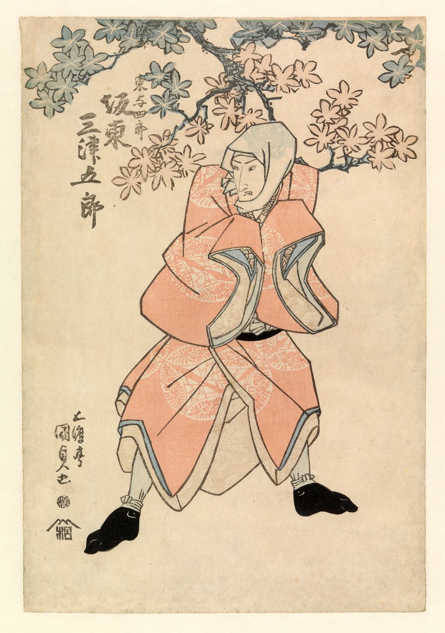 Skådespelaren Bando Mitsugoro III, i delen av Tokoshiro eller möjligen Dojishiro, ca 1808-25 (träsnitt i färg) av Gototei Kunisada
