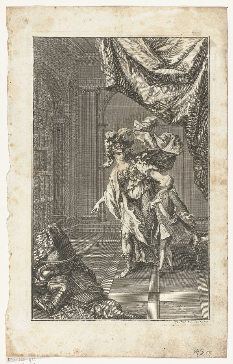 Maximilian III Joseph ackompanjerad av Minerva av Gottfried Bernhard Götz
