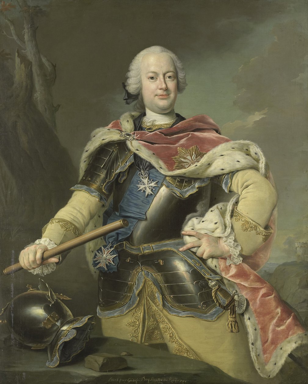 Porträtt av Frederick Christian, kurfurst av Sachsen 1722-1763, 1751 av Gottfried Boy