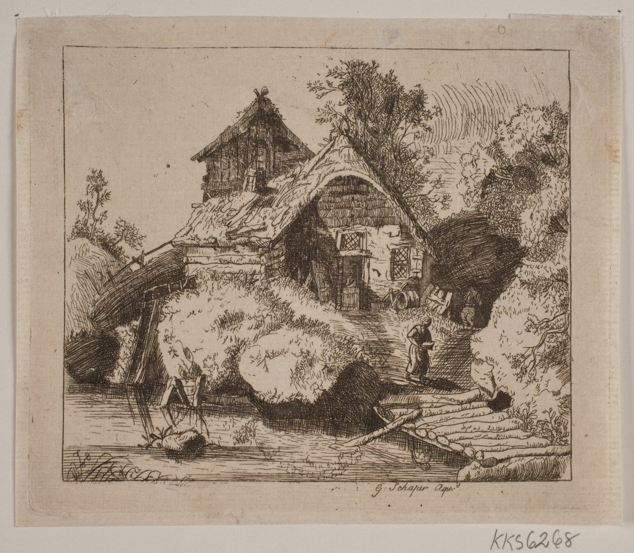 Gammal bondgård av Gottfried Schaper
