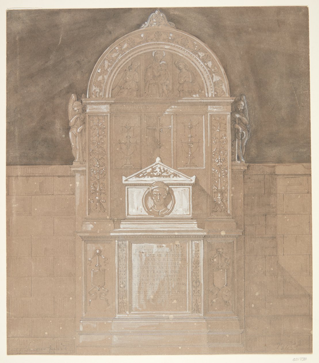 Epitafium för baron C. F. von Rumohr 1845 av Gottfried Semper