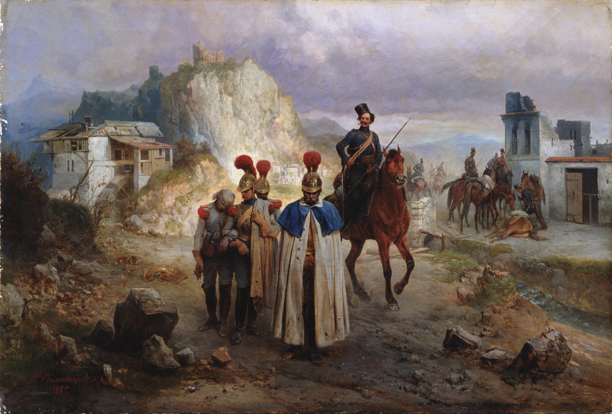 De fångna franska männen 1814, 1885 av Gottfried Willewalde