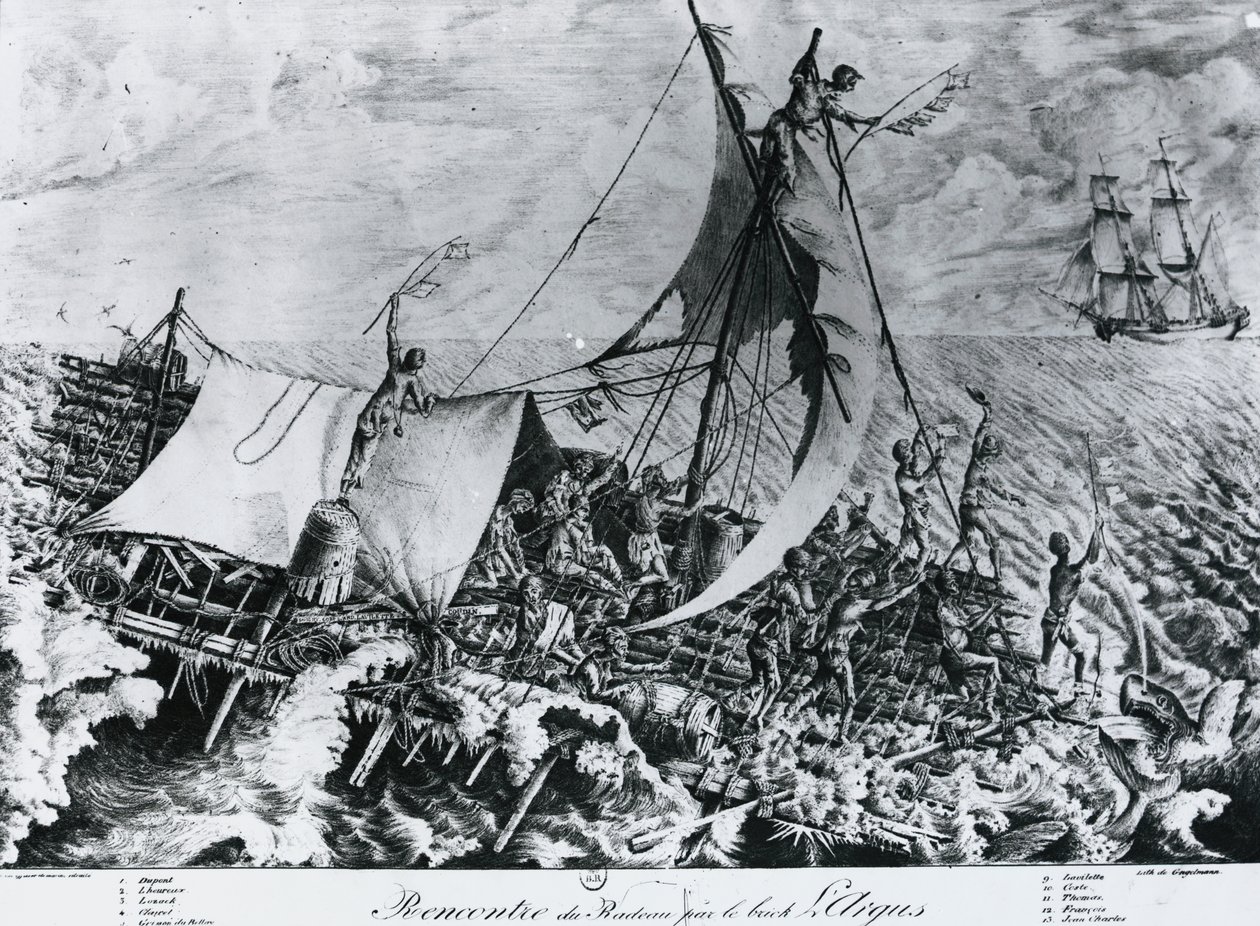 Skeppsbrott av Fregate Medusa (2 juli av Gottfried or Godefroy Engelmann