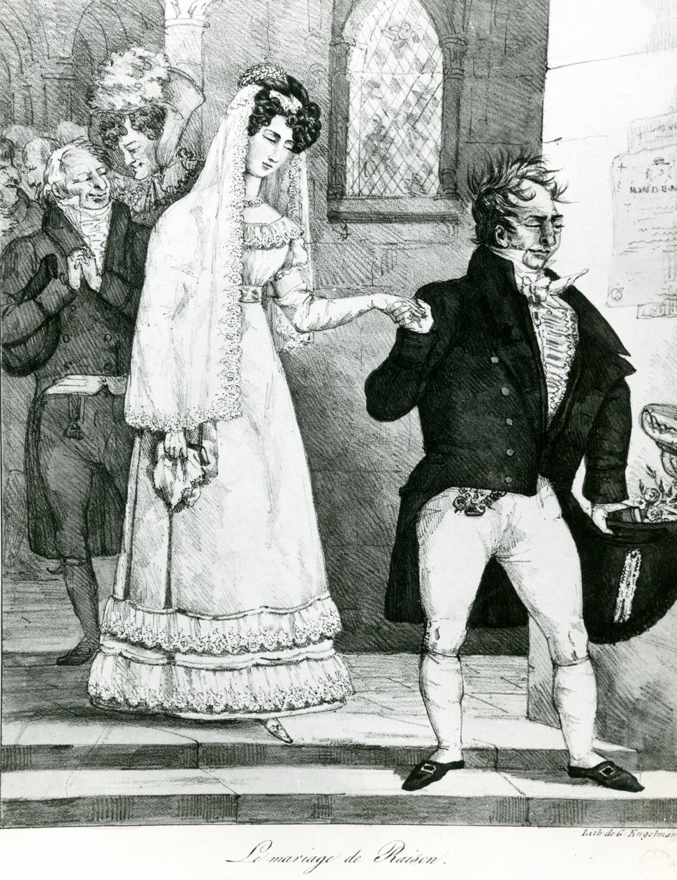 Skyddsäktenskapet, 1822 av Gottfried or Godefroy Engelmann