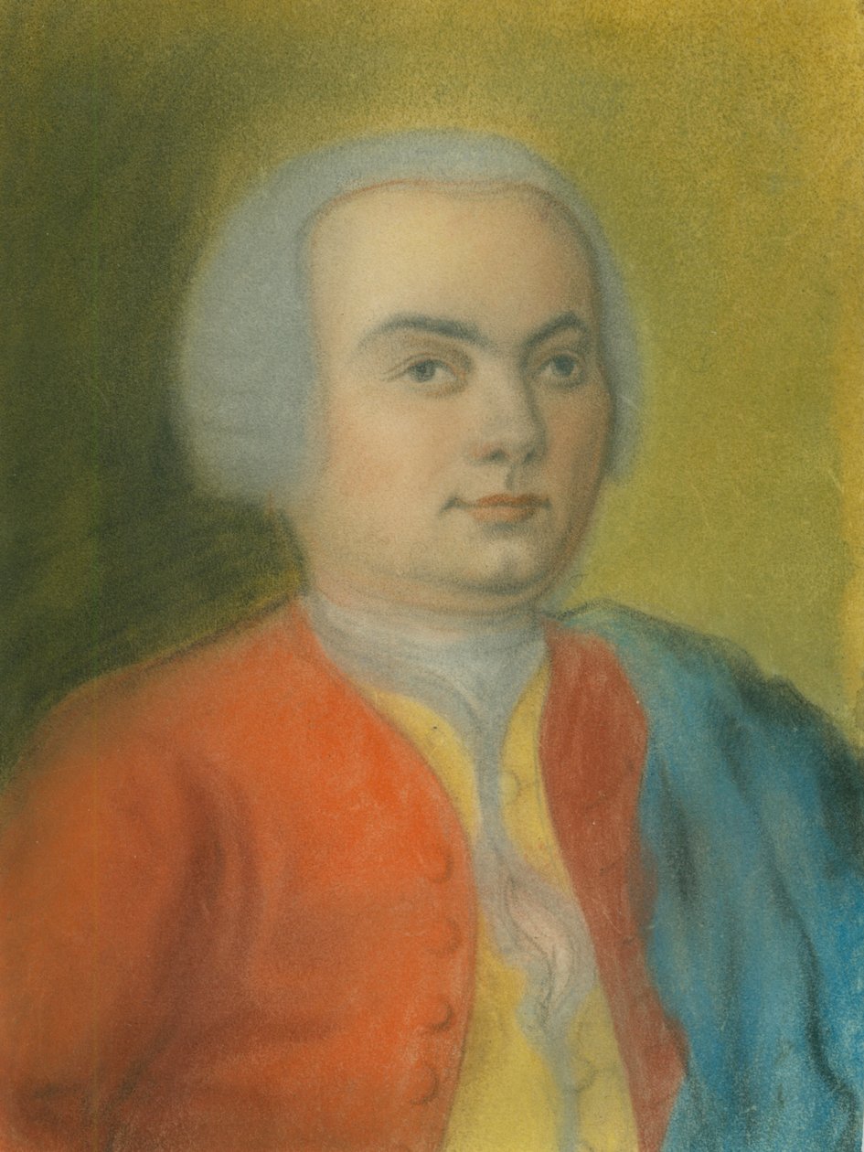 Pastellporträtt av Carl Philipp Emanuel Bach av Gottlieb Friedrich Bach