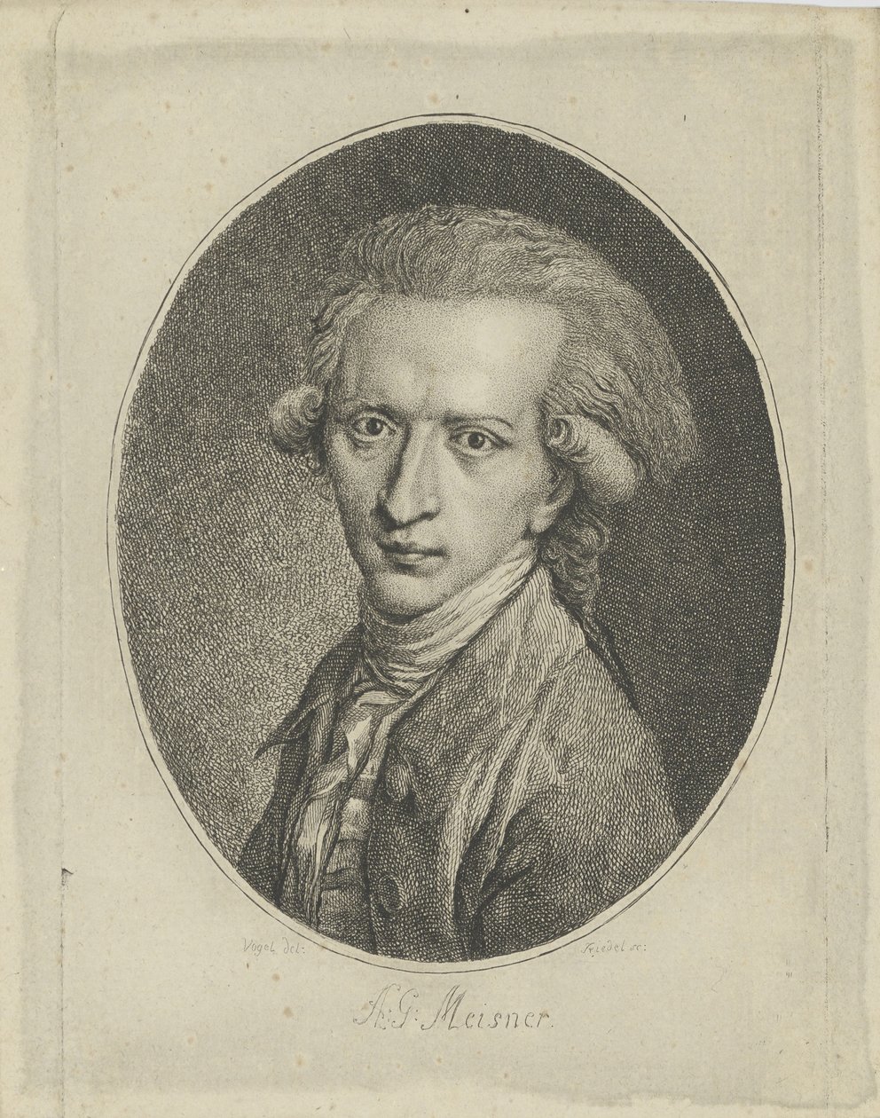 Porträtt av August Gottlieb Meissner 1753-1807 , ca. 1800. av Gottlieb Friedrich Riedel