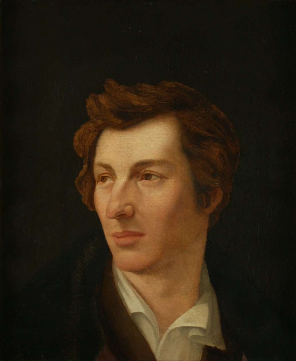 Porträtt av poeten Heinrich Heine 1797-1856, 1828 av Gottlieb Gassen