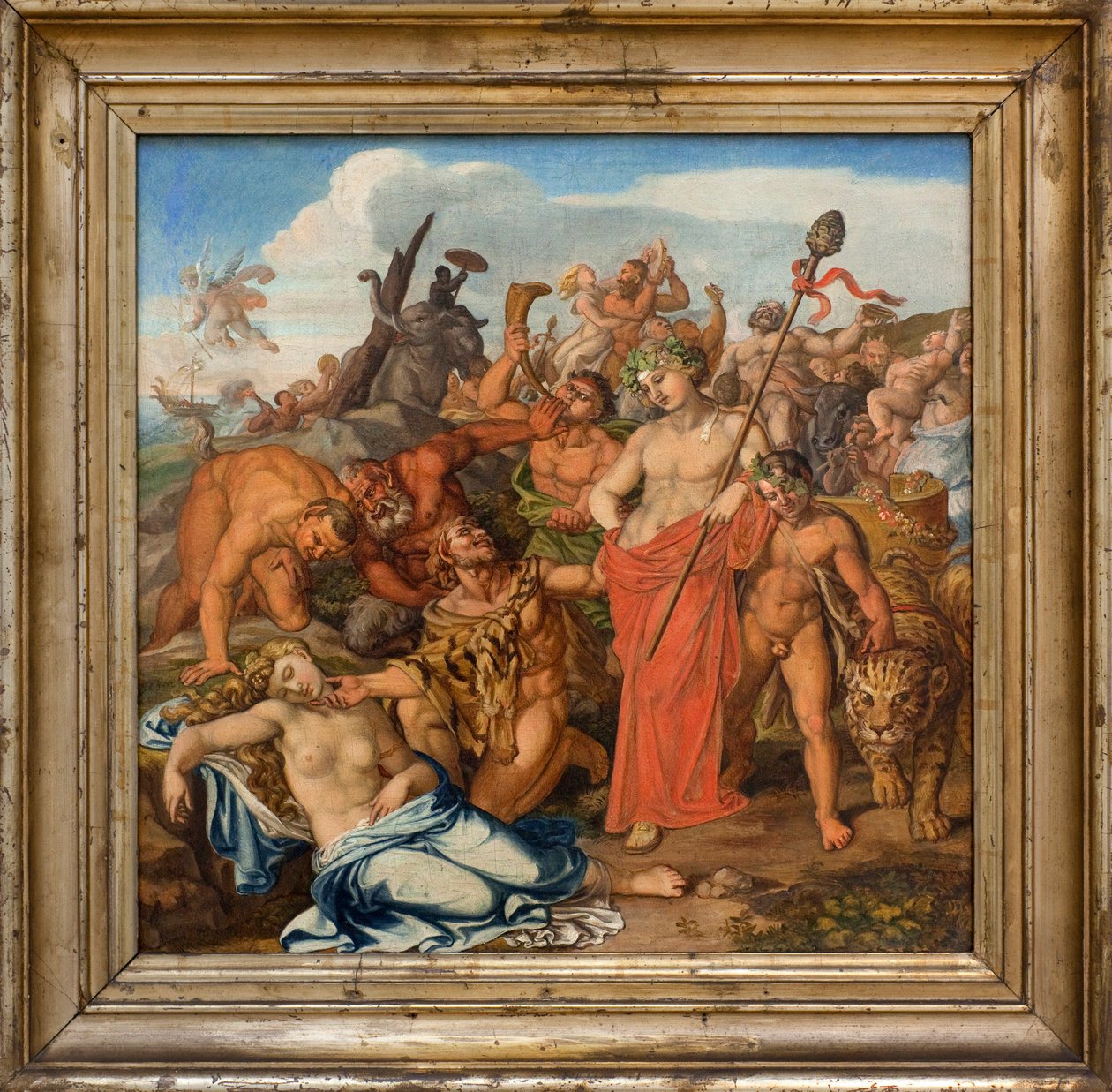 Bacchus och Ariane. Målning av Gottlieb Schick (1776-1812), Olja på duk av Gottlieb Schick
