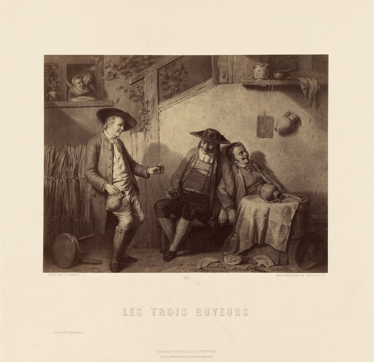 "De tre drinkarna" av L. Somers av Goupil and Cie.