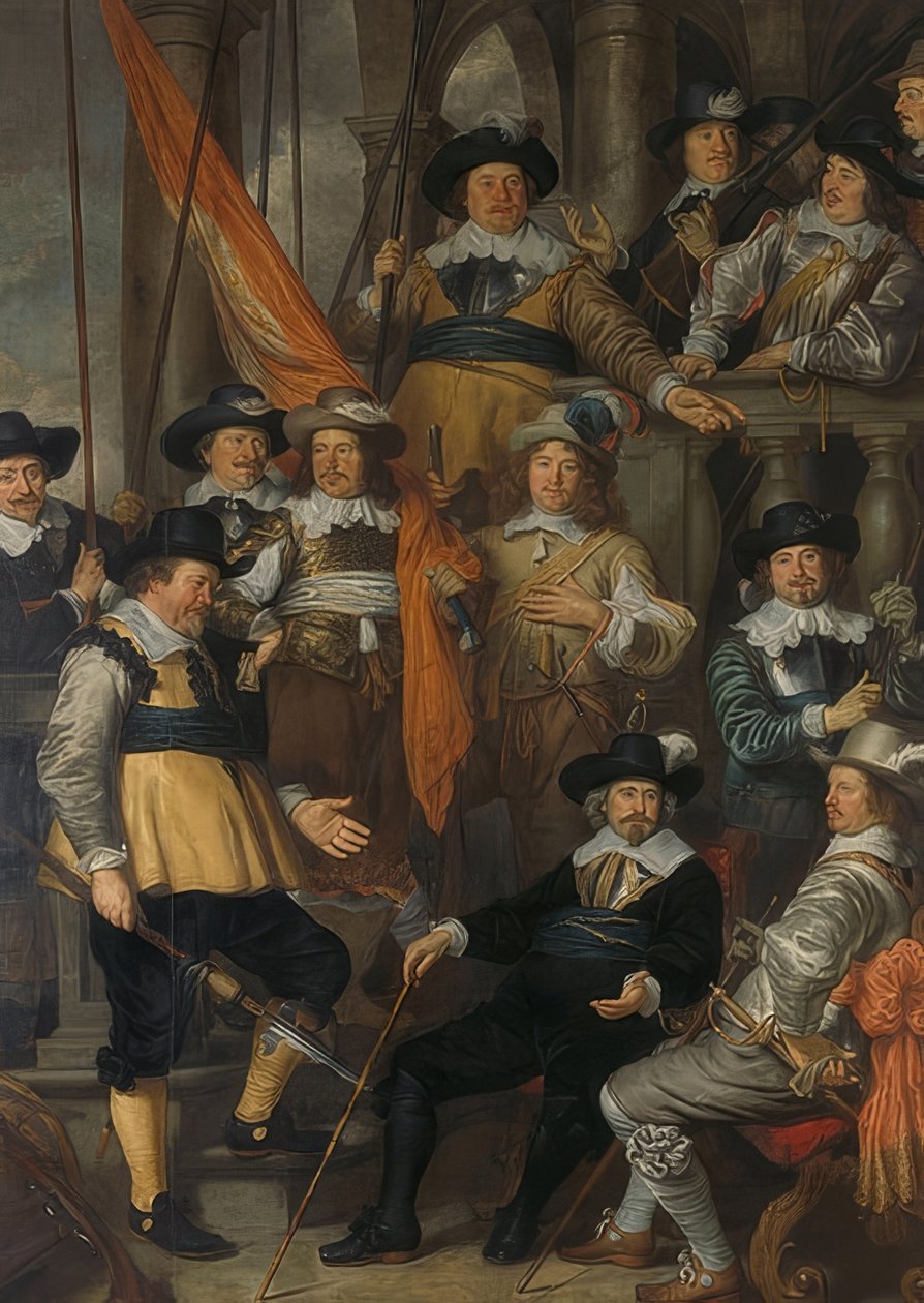 Kompaniet med kapten Albert Bas och löjtnant Lucas Conijn. 1645 av Govaert Flinck