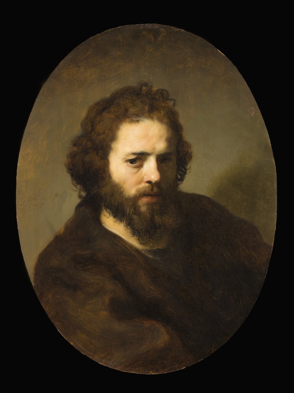 Porträtt av en skäggig man av Govaert Flinck