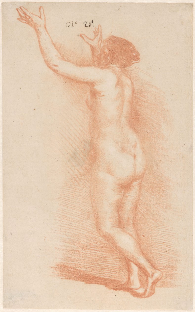 Stående kvinna med höjda armar av Govert Flinck (attributed to)