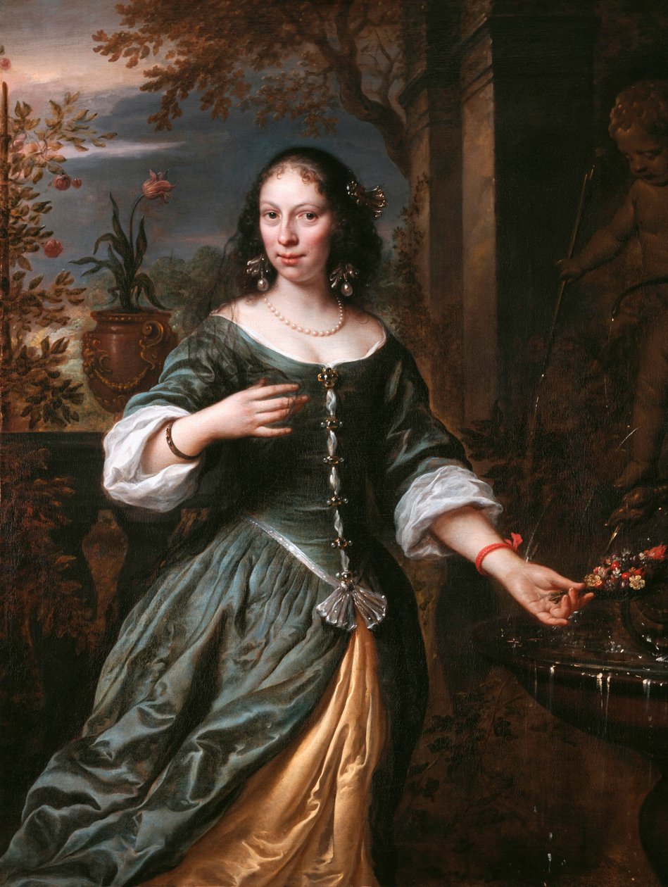 Porträtt av Susanna van Baerle (1622-1674) av Govert Flinck