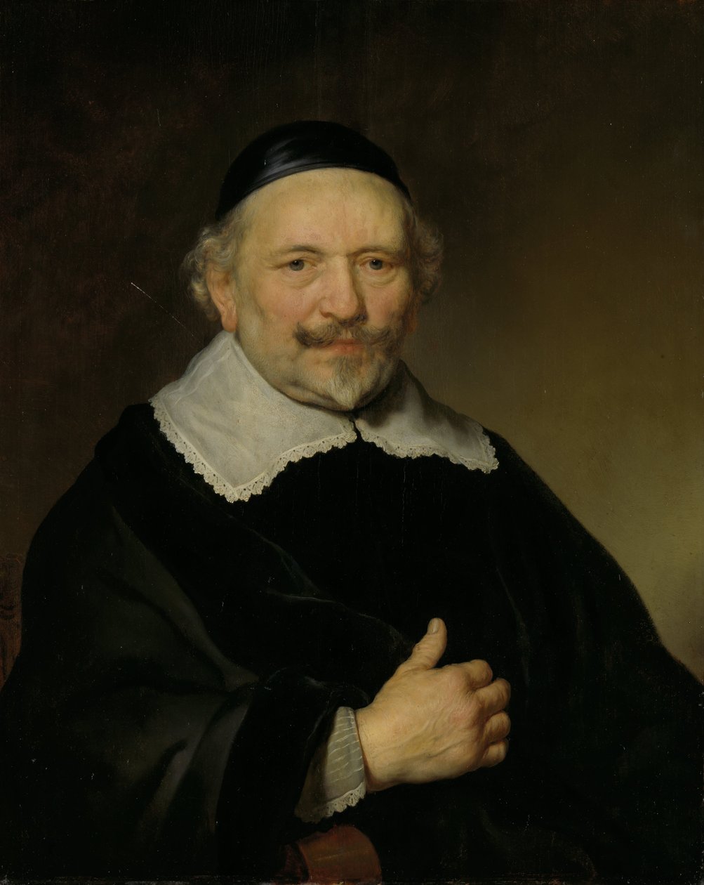 Porträtt av en man, som tros vara Augustijn Wtenbogaert (1577-1655) av Govert Flinck